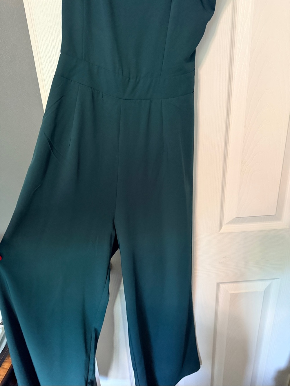 Women's Dark Green Wide-Leg Jumpsuit